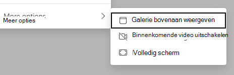 Schermafbeelding van weergaveopties.
