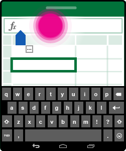 De cursor plaatsen