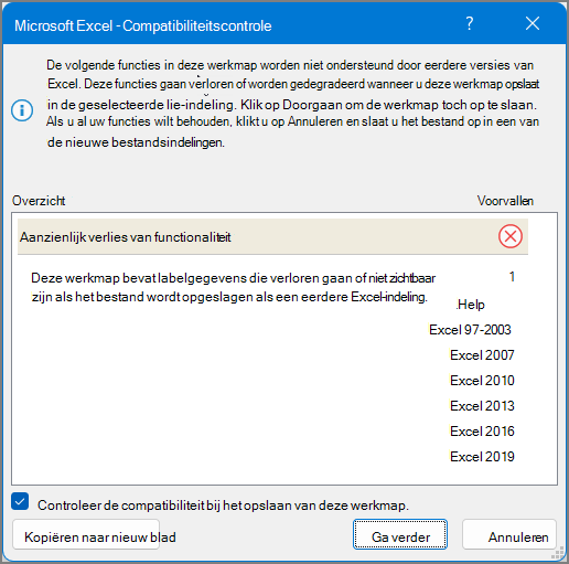 Compatibiliteitscontrole