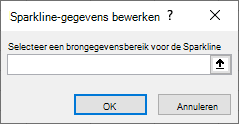 Voer een brongegevensbereik in het dialoogvenster Sparkline-gegevens bewerken in.