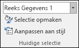 Selecteer een reeksoptie in Grafiekopties > Huidige selectie opmaken >