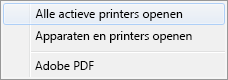 Selecteer Alle actieve printers weergeven.