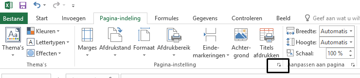 Het tabblad Pagina-indeling