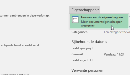 Geavanceerde eigenschappen