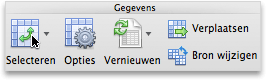 Tabblad Draaitabel, groep Gegevens