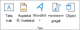 Schermafbeelding van de groep Tekst.