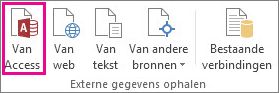 De knop Van Access op het tabblad Gegevens