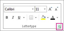Startpictogram van het dialoogvenster Cellen opmaken