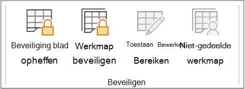 Beveiliging blad opheffen