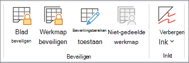 Blad beveiligen onder Controleren