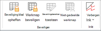 Beveiliging blad opheffen