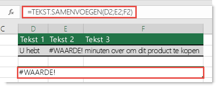 #WAARDE!-fout in TEKST.SAMENVOEGEN