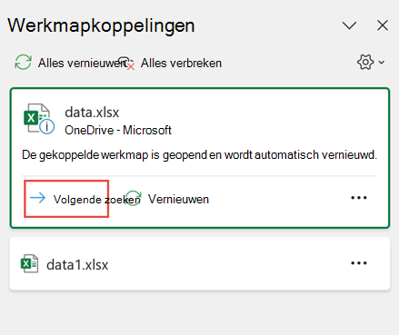 Volgende werkmap zoeken in Windows