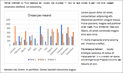 Een grafiek in uw Word-document invoegen met kopiëren en plakken