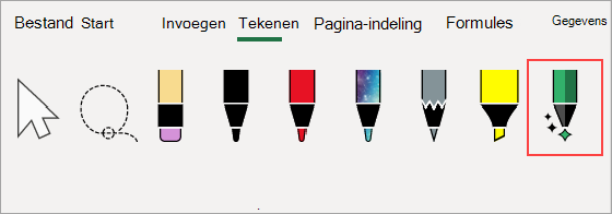 Menu Hulpmiddelen voor tekenen