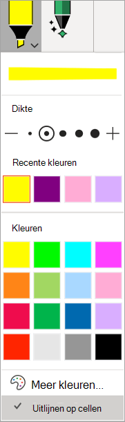 Uitlijnen op cellen markeren