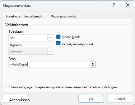 Lijst met notitiepagina's weergeven of verbergen