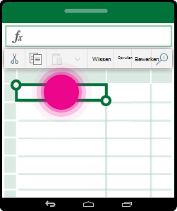 Het contextmenu voor een cel openen