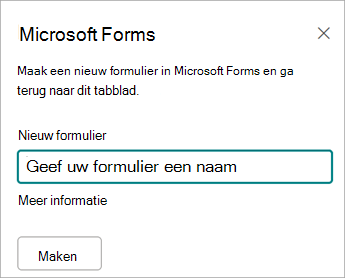 Voer een naam in voor het nieuwe formulier