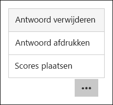Opties voor verwijderen, afdrukken en plaatsen van scores in Microsoft Forms