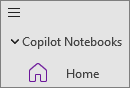 Copilot-notebooks optie in OneNote