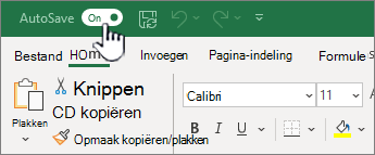 Schakeloptie automatisch opslaan in Excel