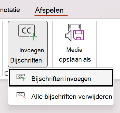 Ondertitels invoegen voor een video in PowerPoint.