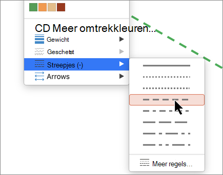 Menu Vormcontour van Mac