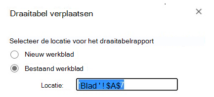 Een draaitabel verplaatsen