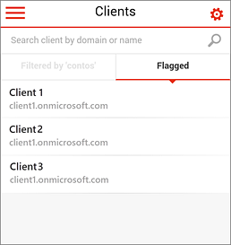 Mobiele introductiepagina van het Office 365-beheercentrum voor partners