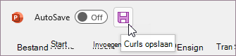 Pictogram Opslaan in PowerPoint