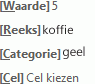 Keuzen voor Veld voor gegevenslabel invoegen