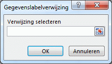 Referentievak voor veld voor gegevenslabel