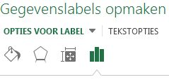 Deelvenster Gegevenslabels opmaken