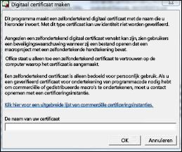 Dialoogvenster Digitaal handtekening maken