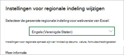 Instellingen voor regionale opmaak wijzigen