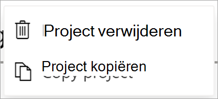 Toont projectbestanden