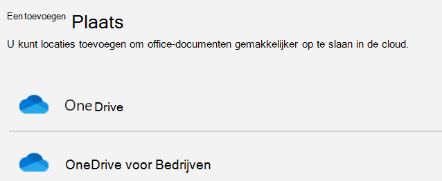 Schermafbeelding van de knop en de lijst Locatie toevoegen op de pagina Opslaan als van Word.