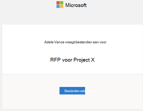 Prompt voor geadresseerden van bestandsaanvragen