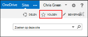 Volg een SharePoint Online-site en voeg de koppeling toe aan uw pagina Sites in Office 365.