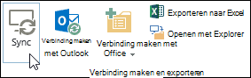 Sync option on the Library tab in the ribbon
