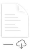 Toont een documentafbeelding. Daaronder ziet u een cloudpictogram met een pijl naar beneden.