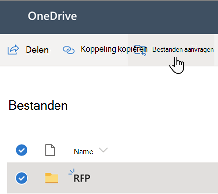 Gebruikersinterface bestanden aanvragen