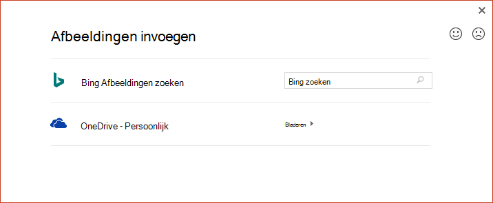 De optie OneDrive in het dialoogvenster Onlineafbeeldingen invoegen werkt niet meer zoals verwacht