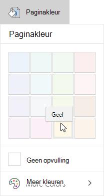 Opties voor paginakleur in OneNote voor Windows 10