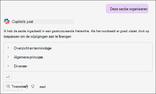 Schermopname van de optie Toepassen.