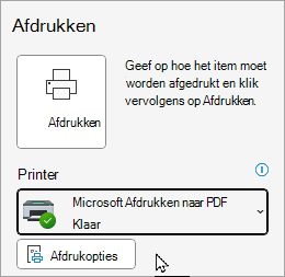 Afdrukopties voor klassieke Outlook-bestanden