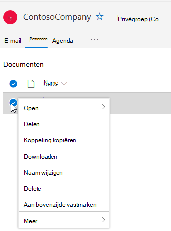 Opties voor het verwijderen en wijzigen van bestandsnamen weergeven