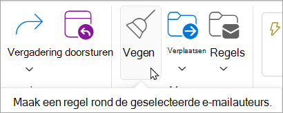 Selecteer Opruimen op het lint
