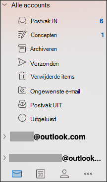 Unified Postvak IN in Outlook voor Mac.